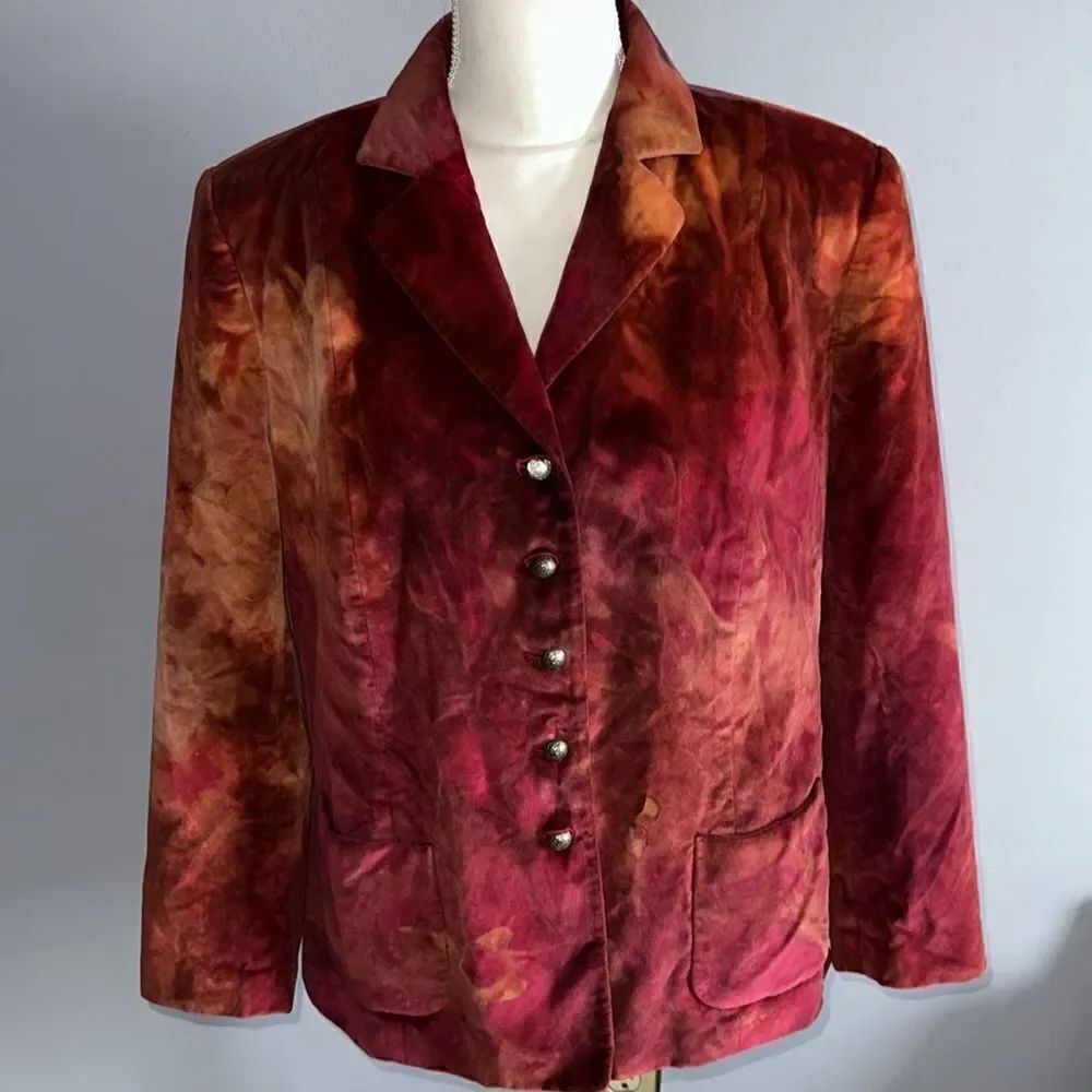 🔥Rare! Rough Tumble Velvet Retro Blazer Jacket! - Picture 5 of 11